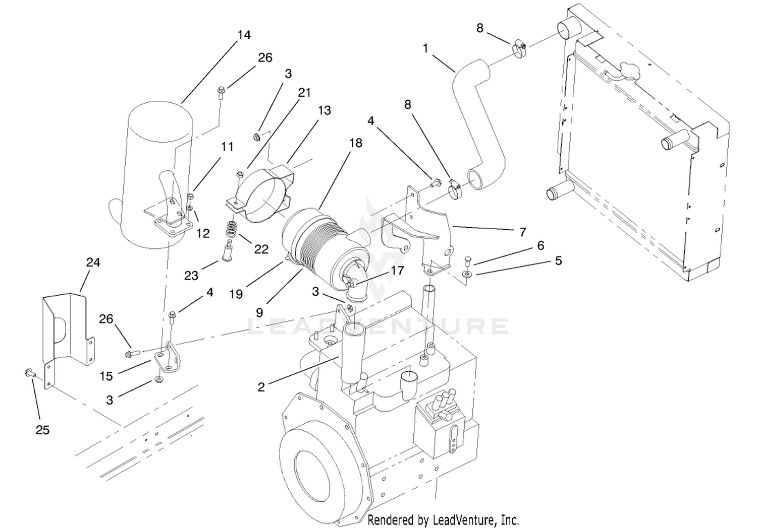 Muffler And Air Cleaner Assembly