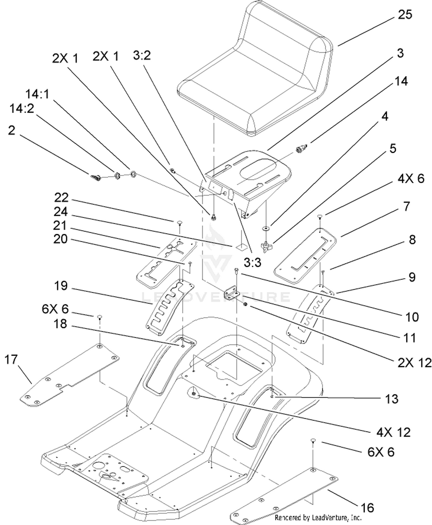 Rear Body and Seat Assembly