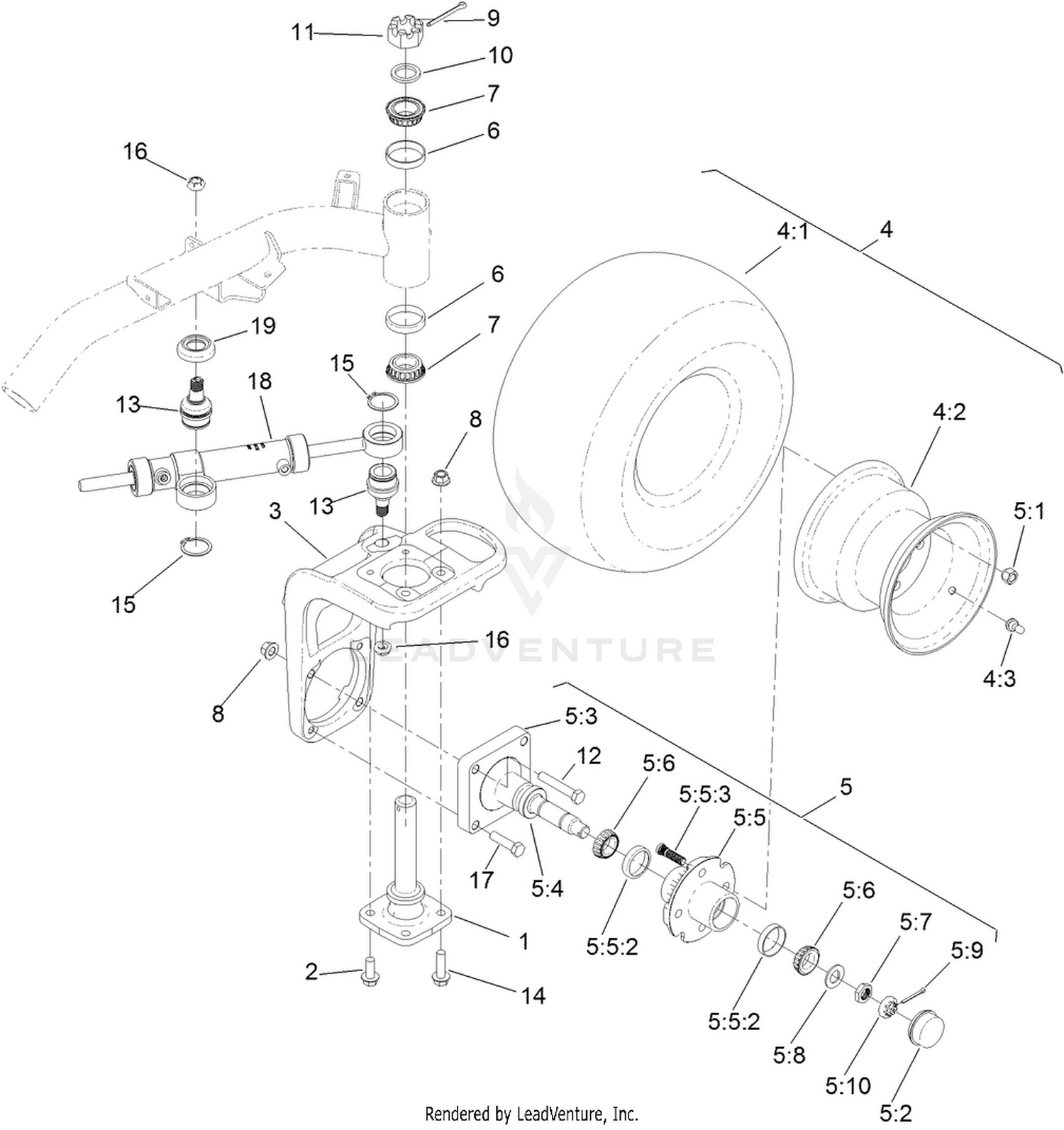Back Wheel Assembly
