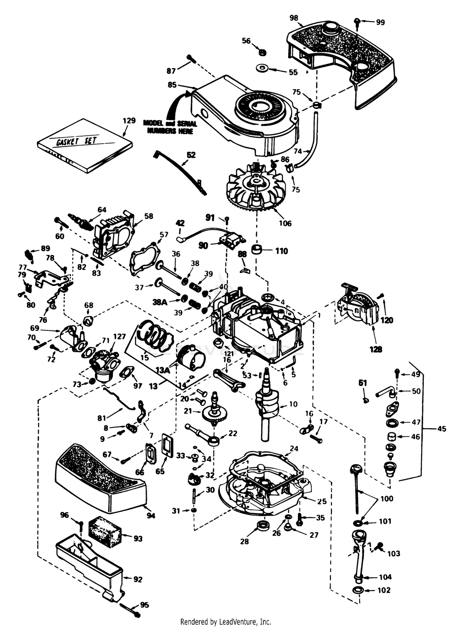 Engine Tecumseh Model No. Tnt 100-1oo99e (continued)