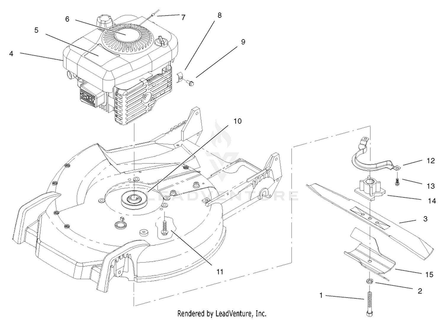 Engine And Blade Assembly