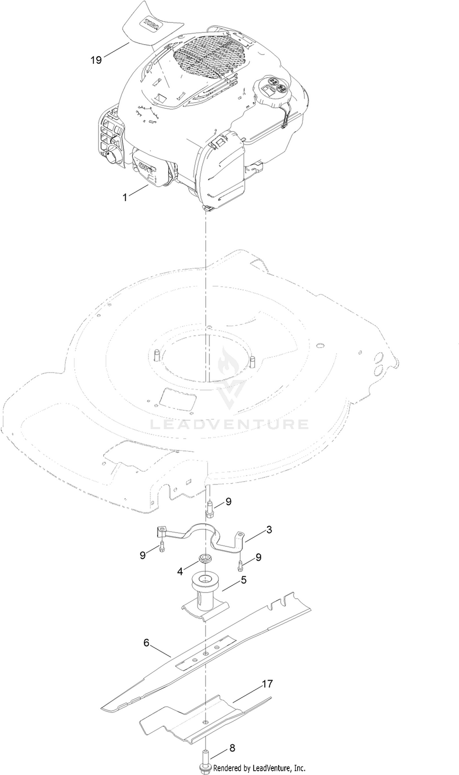 Engine and Blade Assembly
