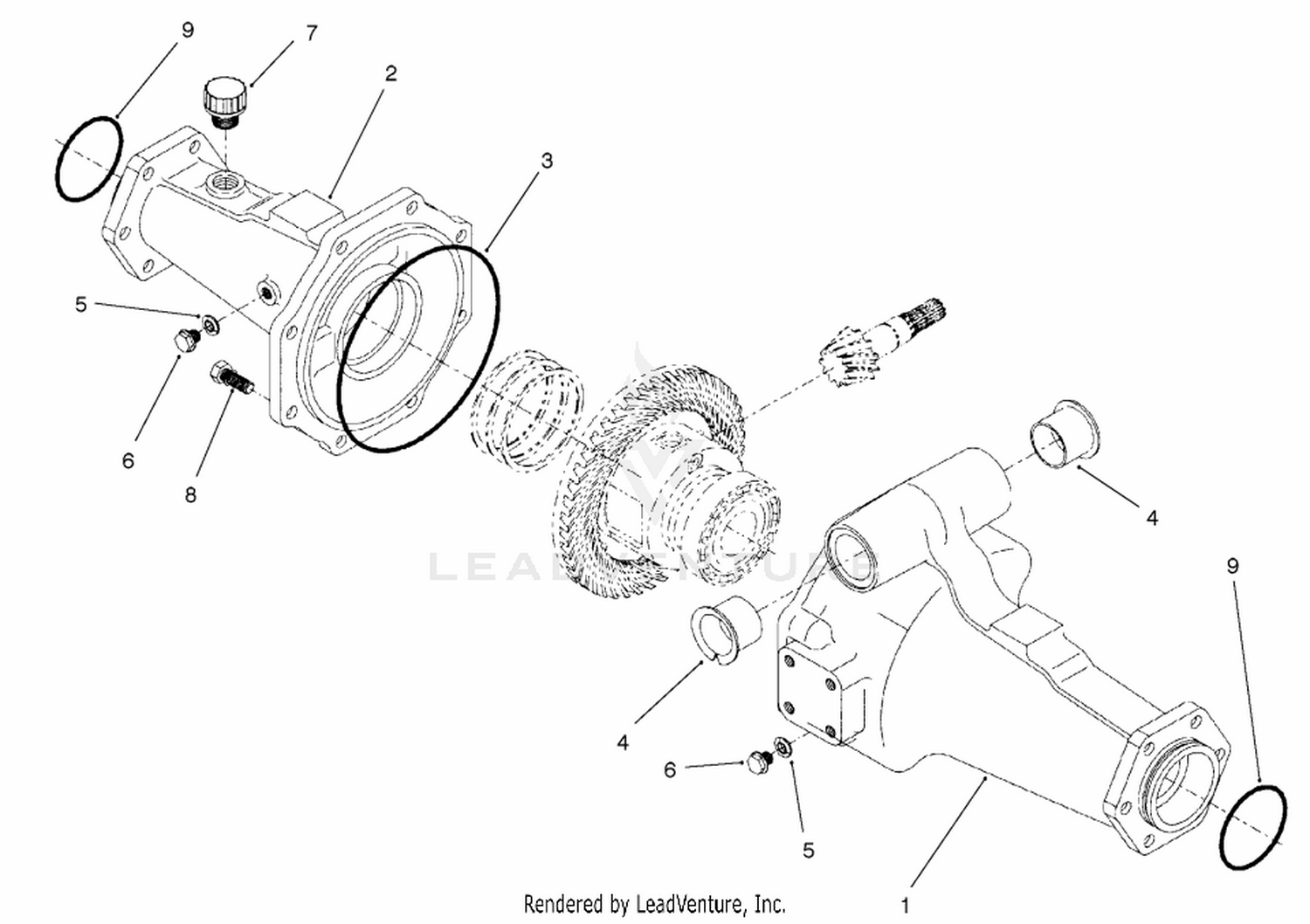 Rear Axle Assembly No. 100-3784 (continued) Axle Support Assembly