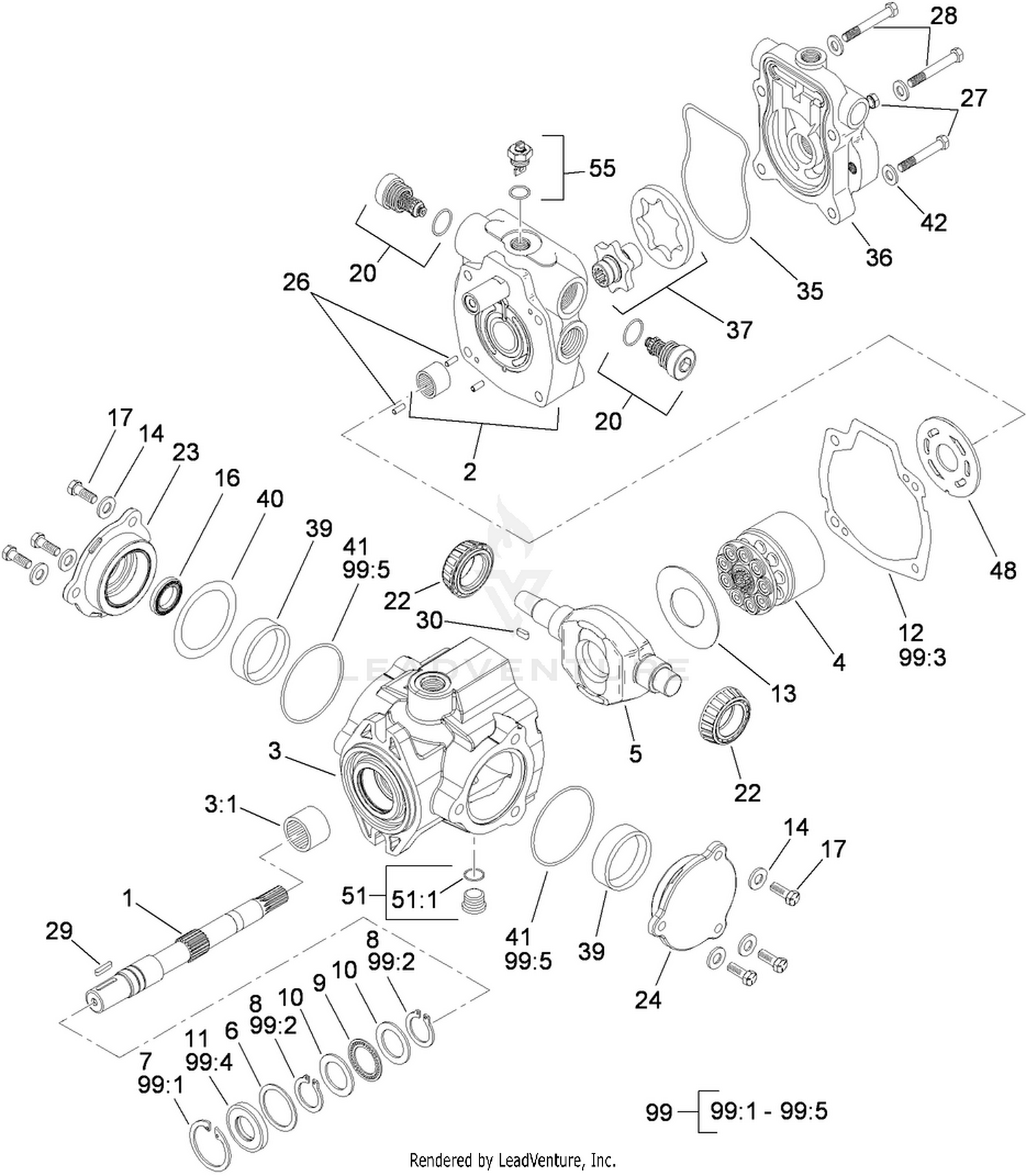 Hydraulic Pump Assembly No. 104-3874