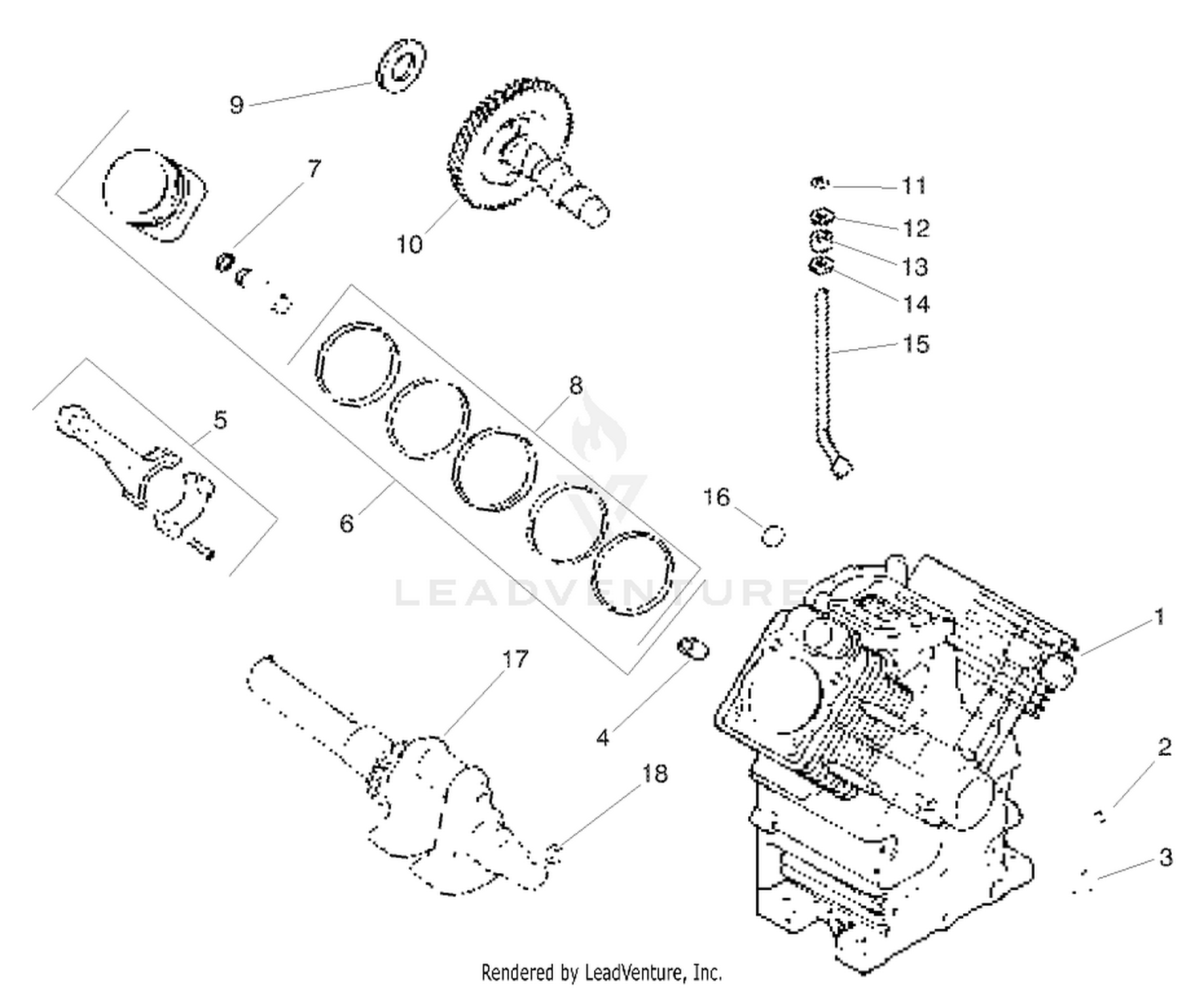 ENGINE KOHLER MODEL CH20S SPEC. NO. 64647