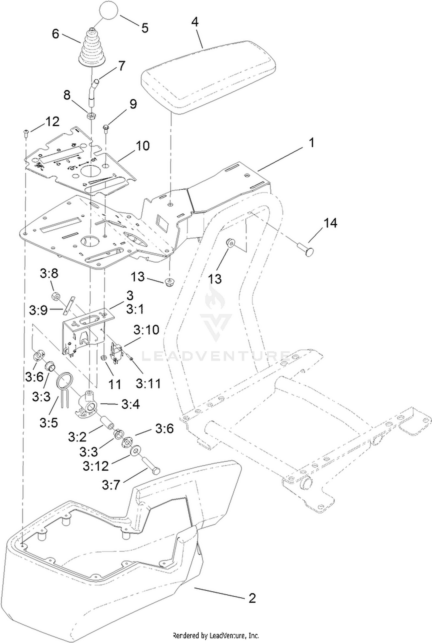Console and Reel Control Assembly