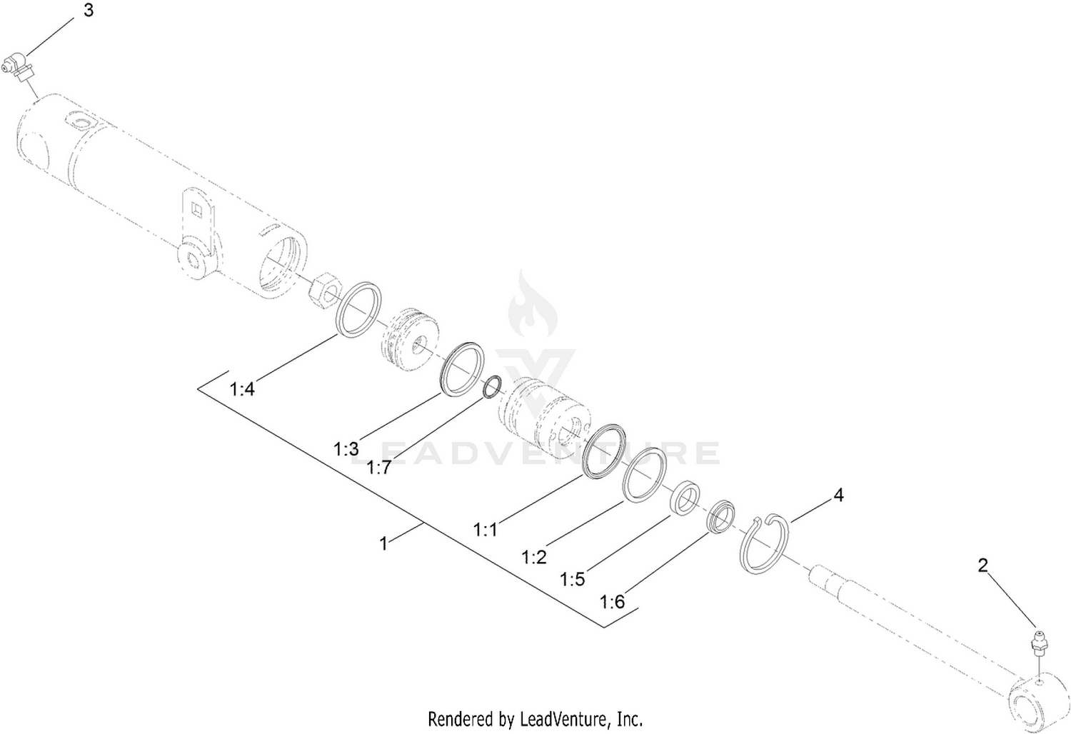 Hydraulic Cylinder Assembly No. 119-6990