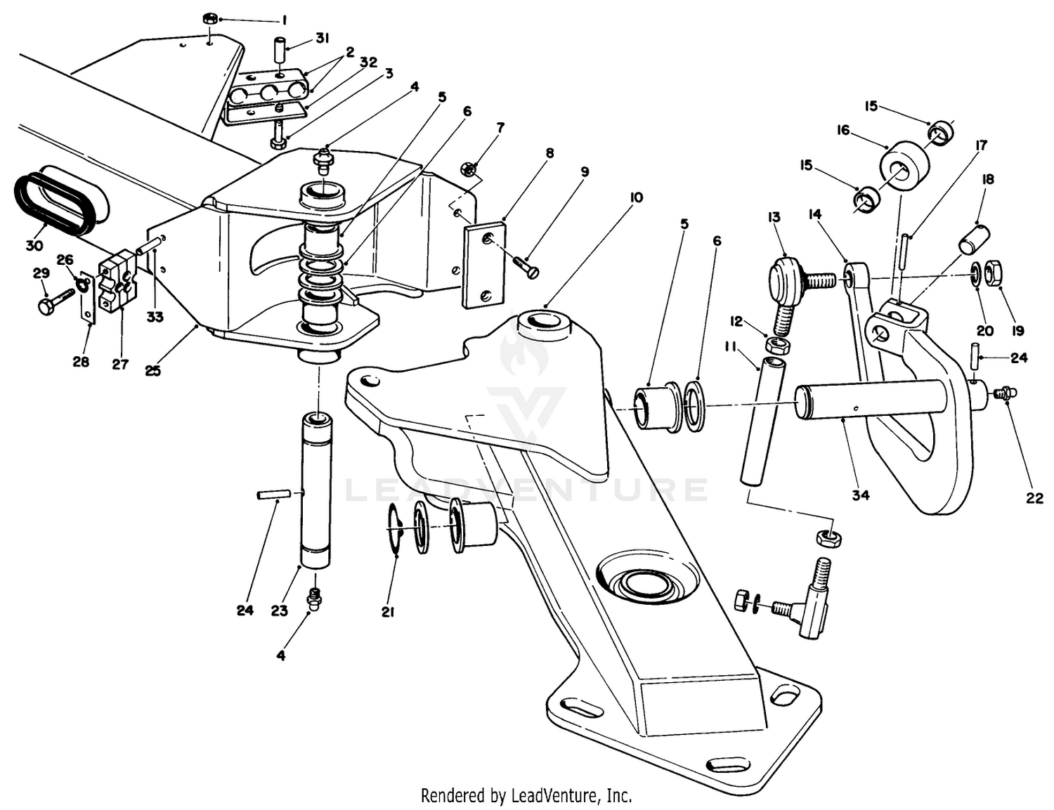 Wing Deck Lift Arm Assembly
