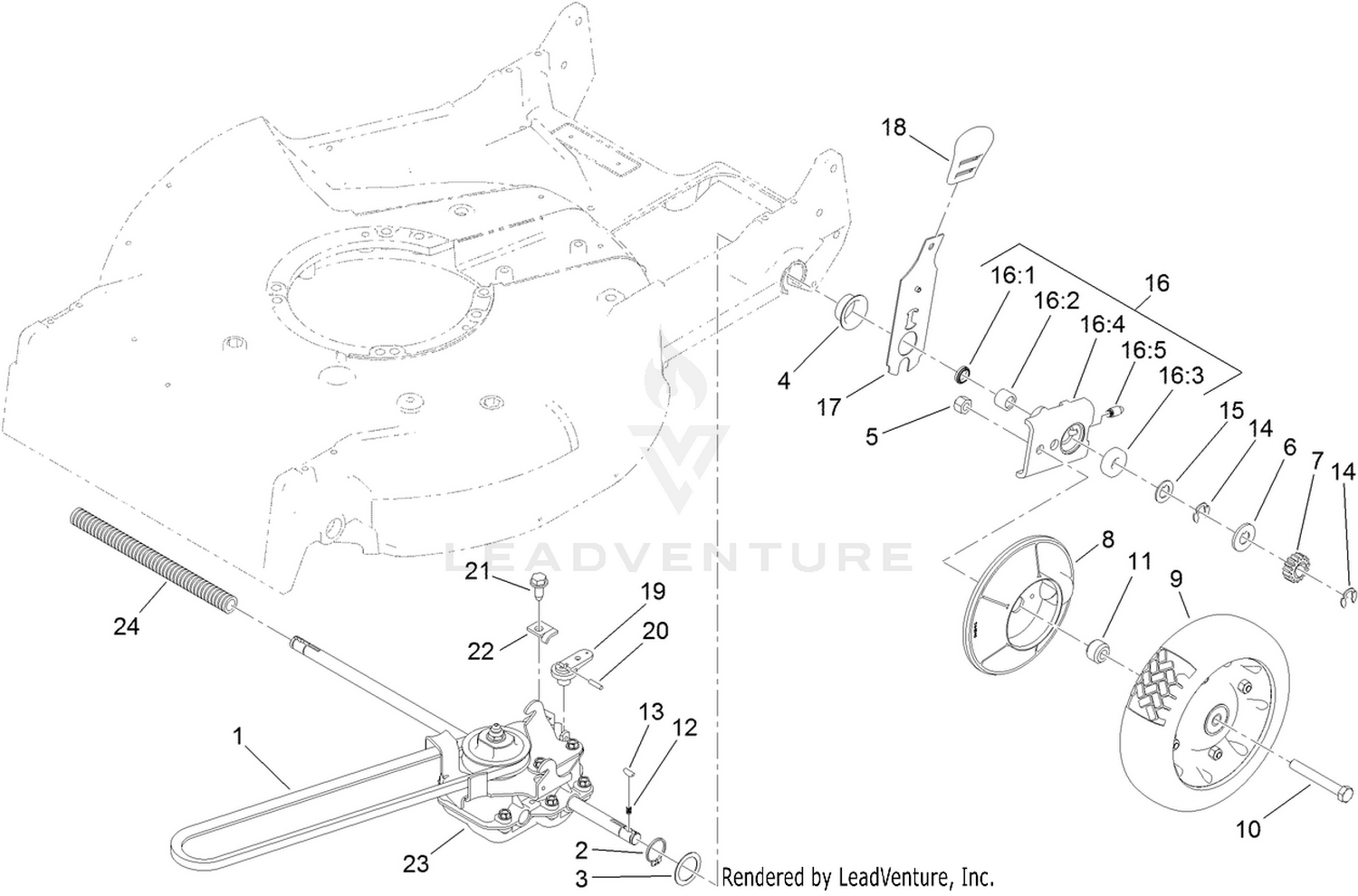 Rear Drive and Wheel Assembly