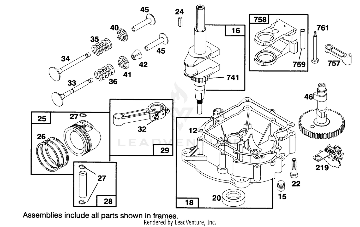Engine Briggs  Stratton Model 28m707-0122-01 2