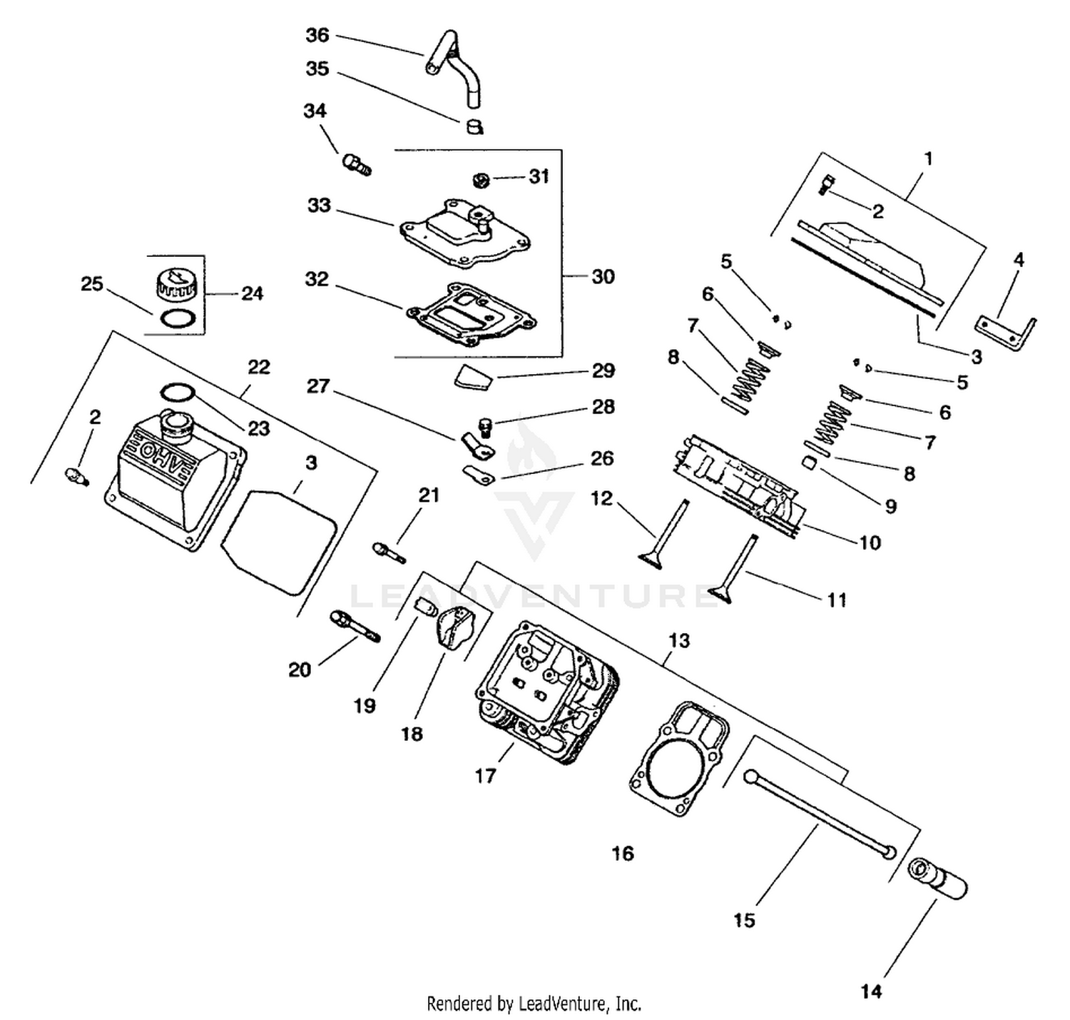 ENGINE KOHLER MODEL CH20S SPEC. NO. 64647 2