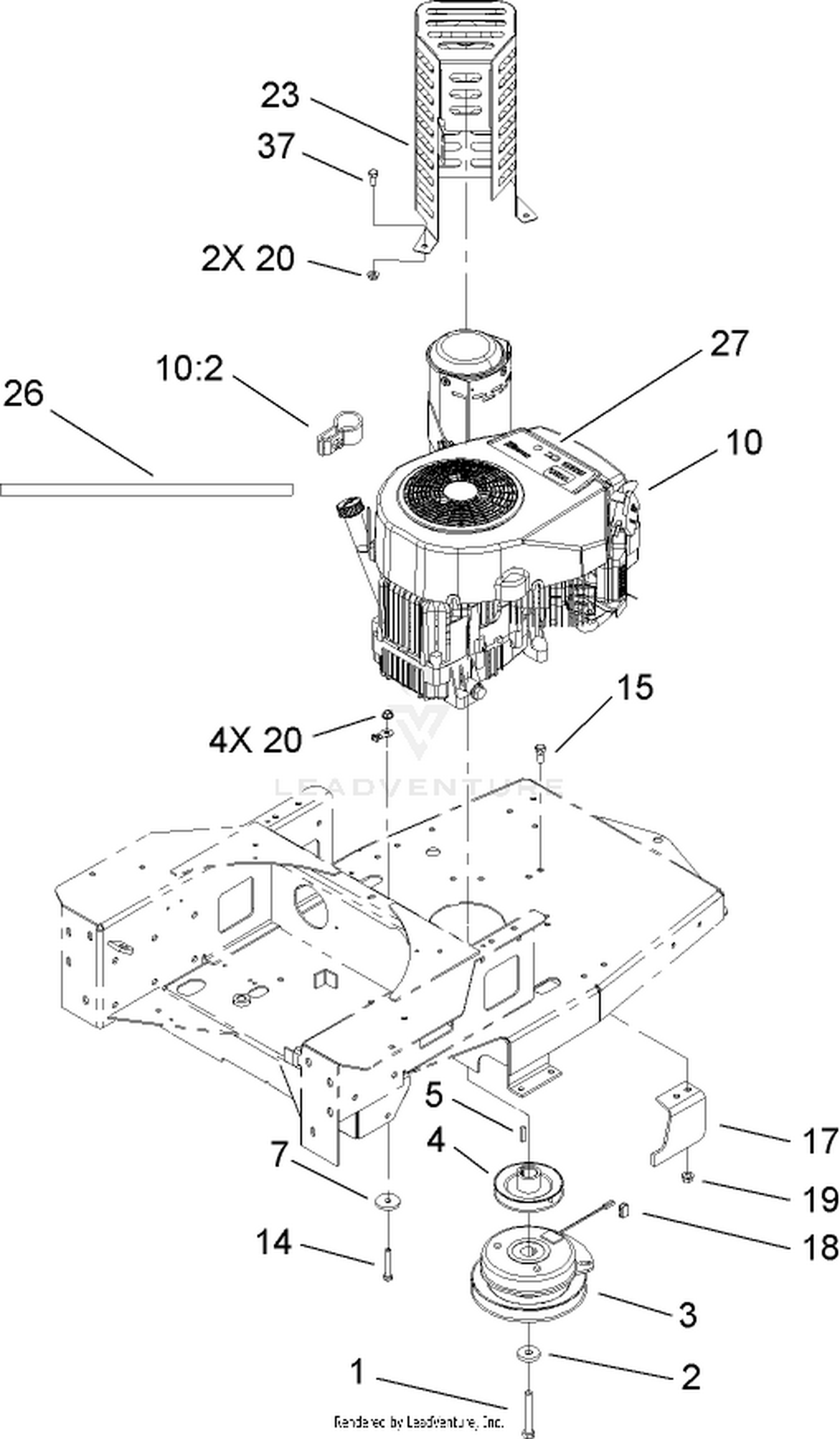 Engine and Clutch Assembly