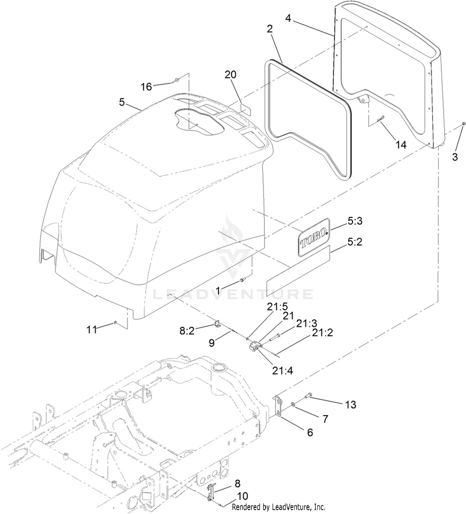 Hood and Screen Assembly