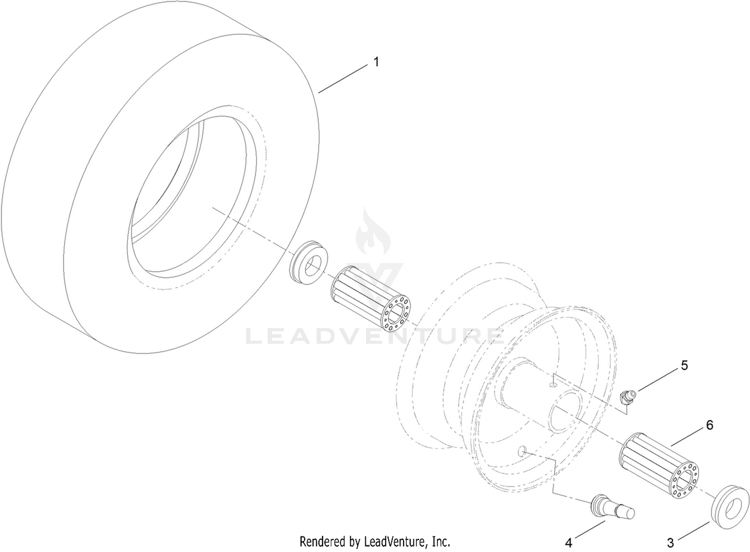 Wheel and Tire Assembly No. 120-5506