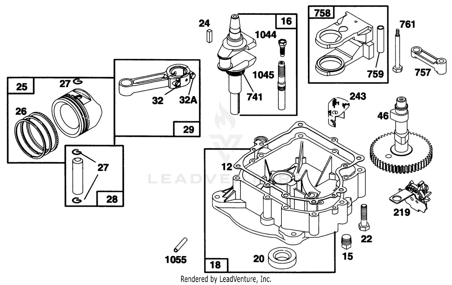 Engine Briggs  Stratton Model 28q777-0668-A1 2
