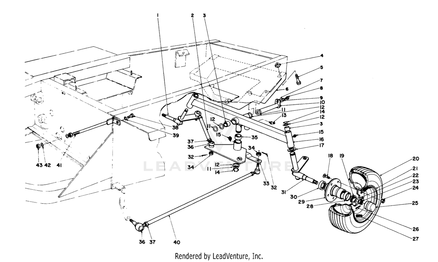 Rear Axle  Wheel Assembly