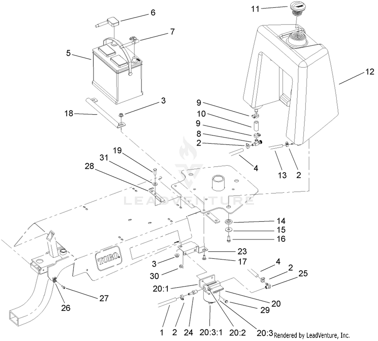 Fuel Tank and Filter Assembly