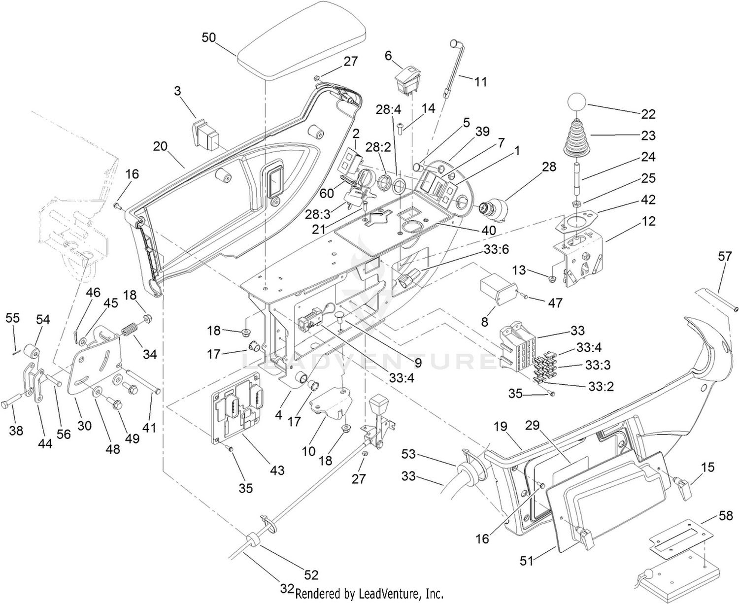Console and Control Arm Assembly