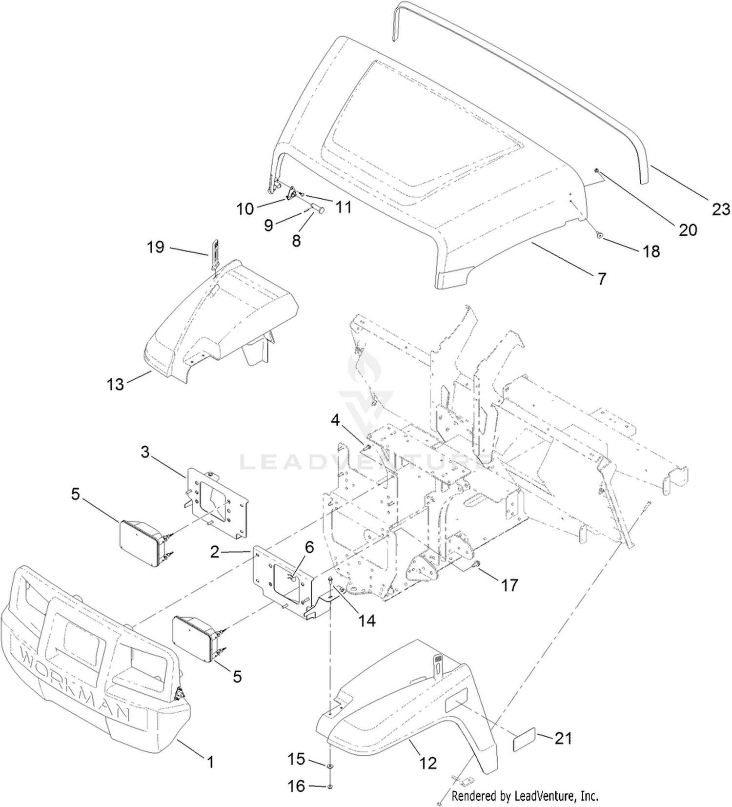 Hood and Fender Assembly