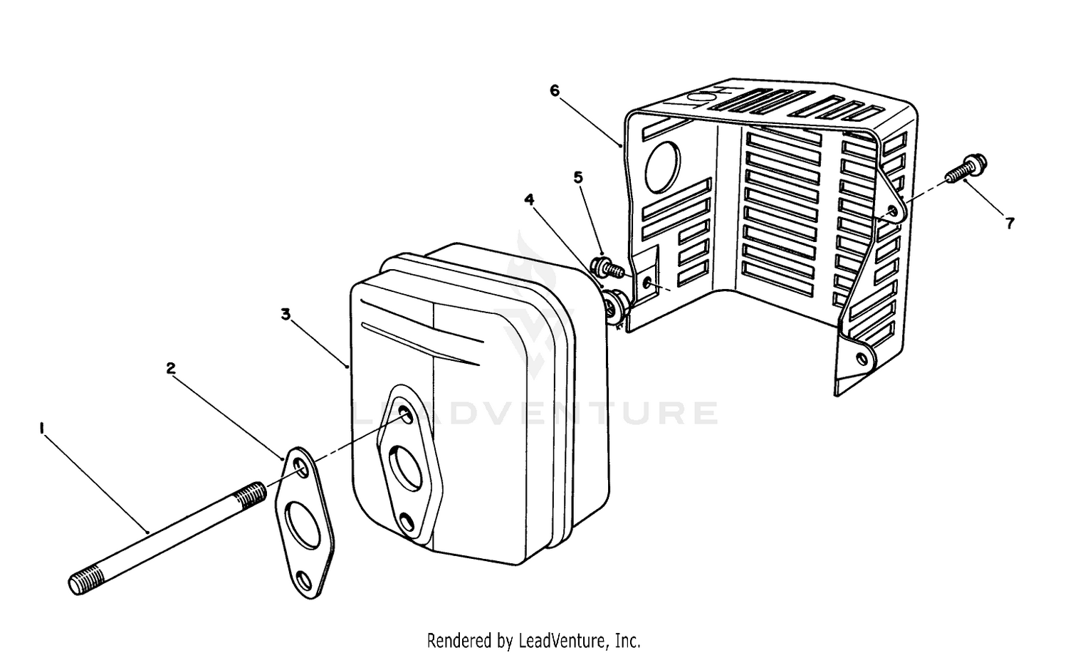 Muffler Assembly (engine Model No. Vmj8)