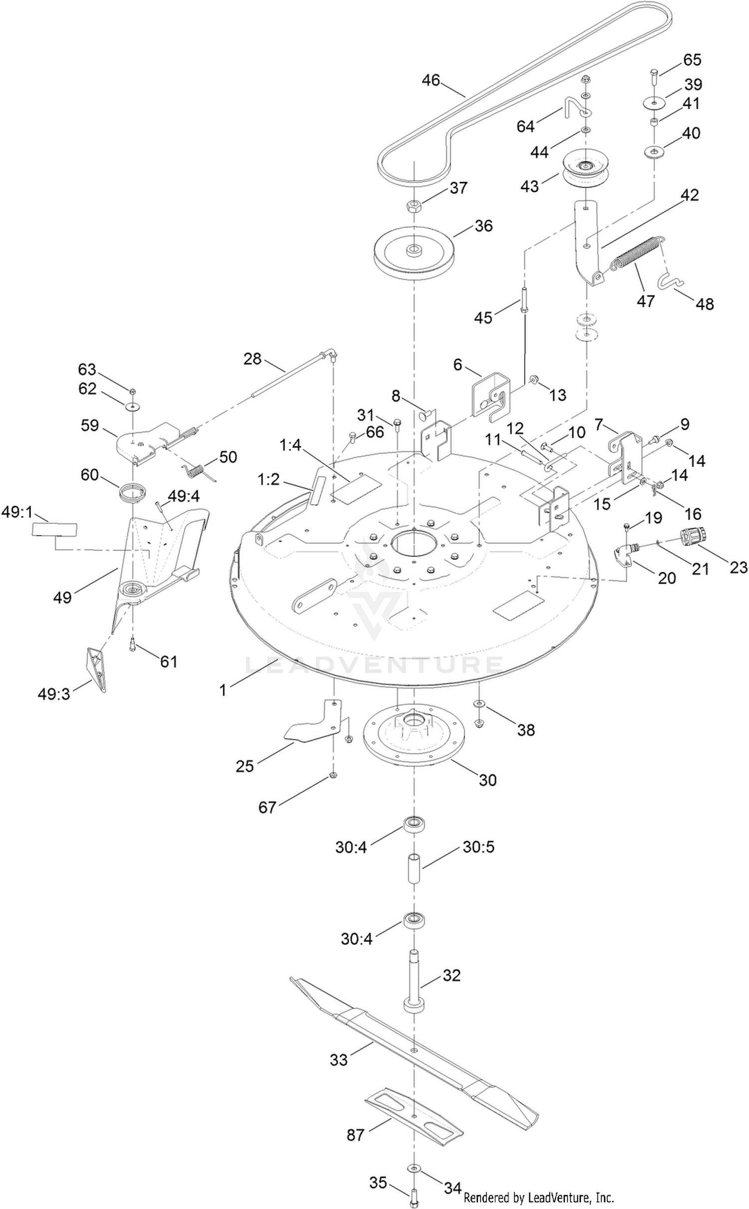 32 Inch Deck Assembly