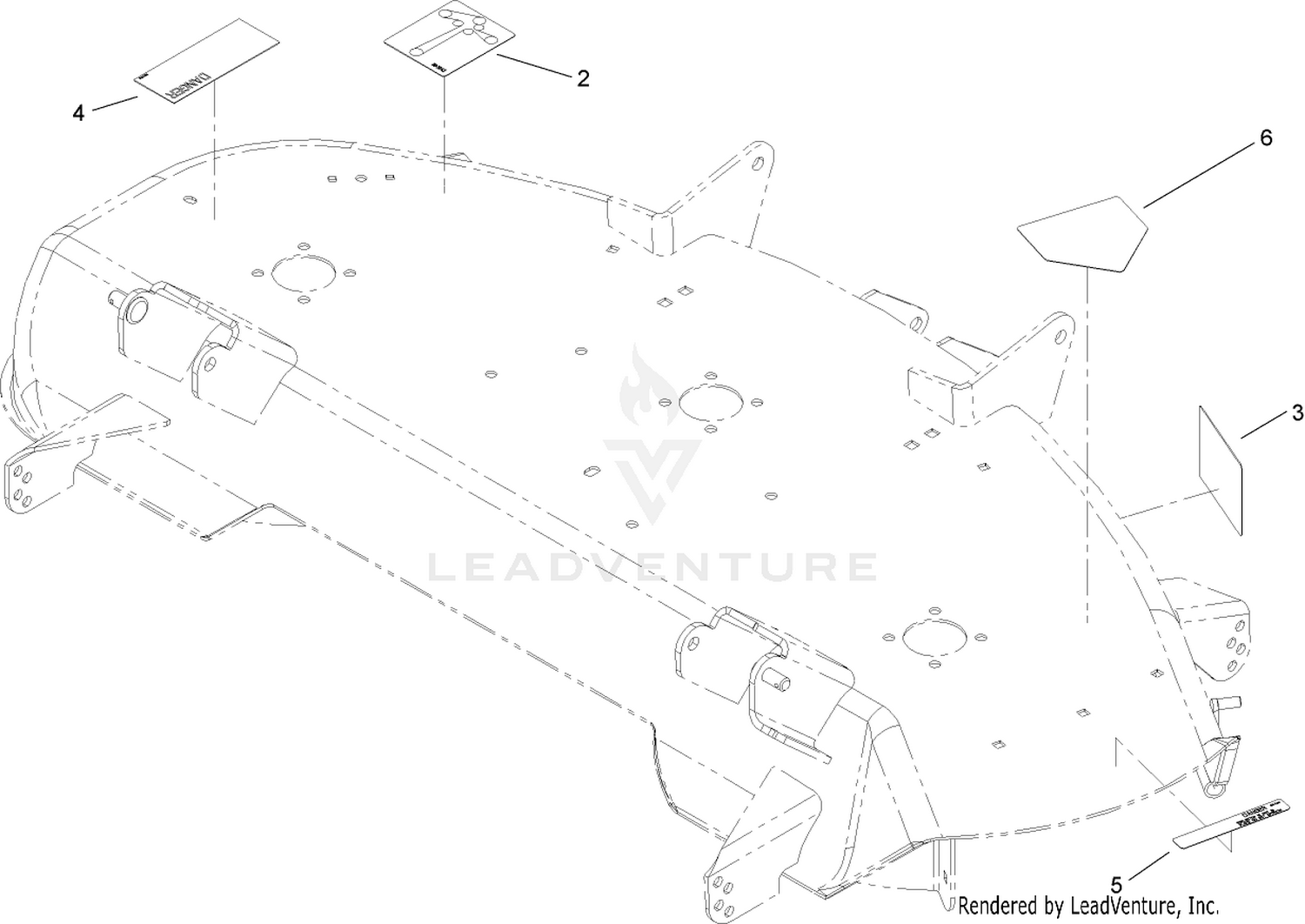 48in Deck Decal Assembly No. 108-7174