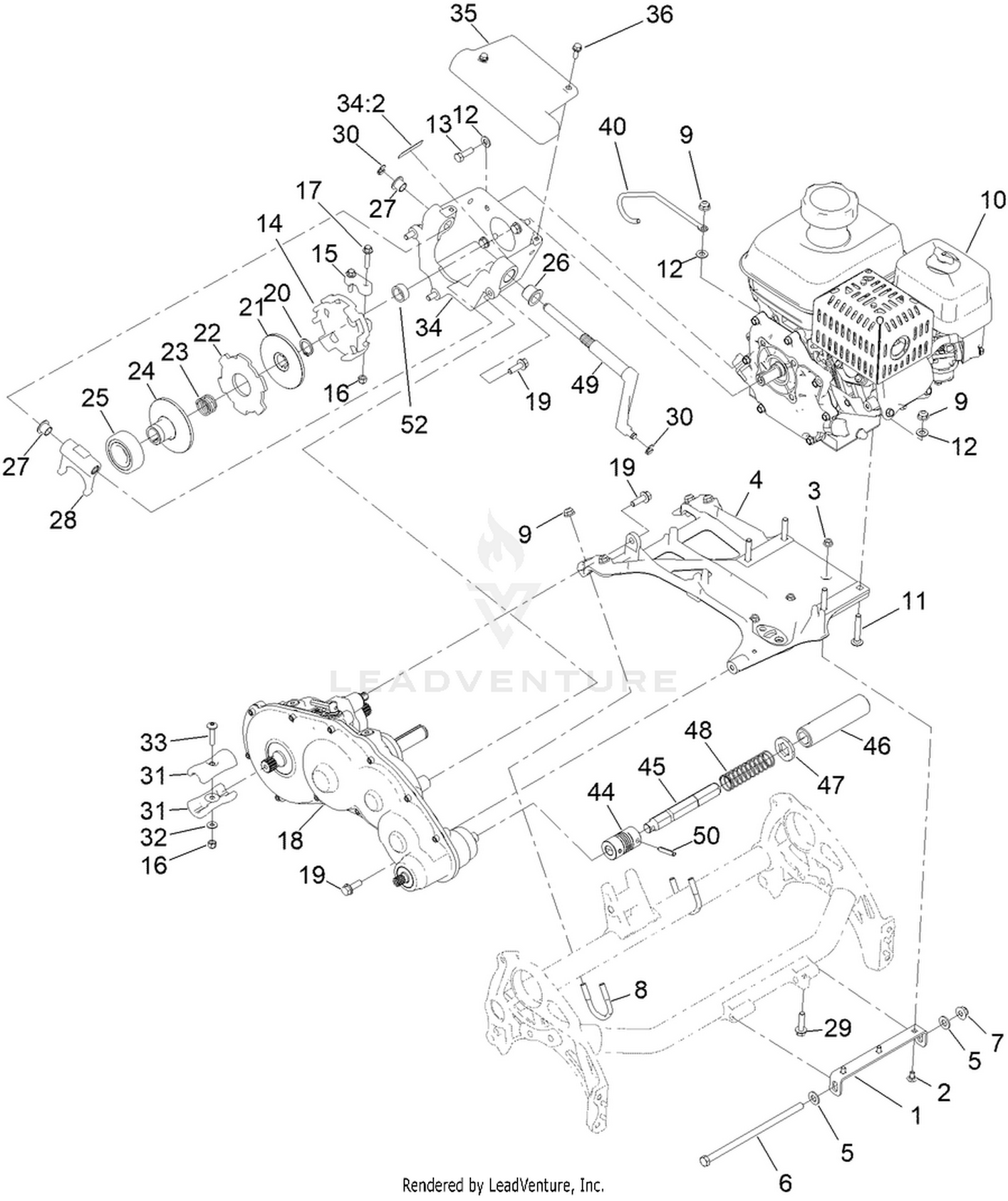 Transmission and Engine Assembly