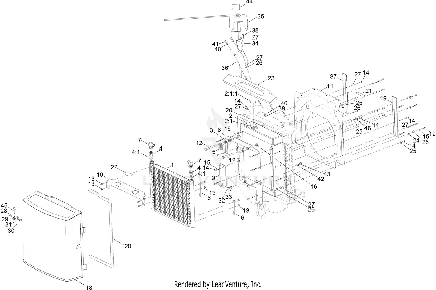 Radiator and Oil Cooler Assembly