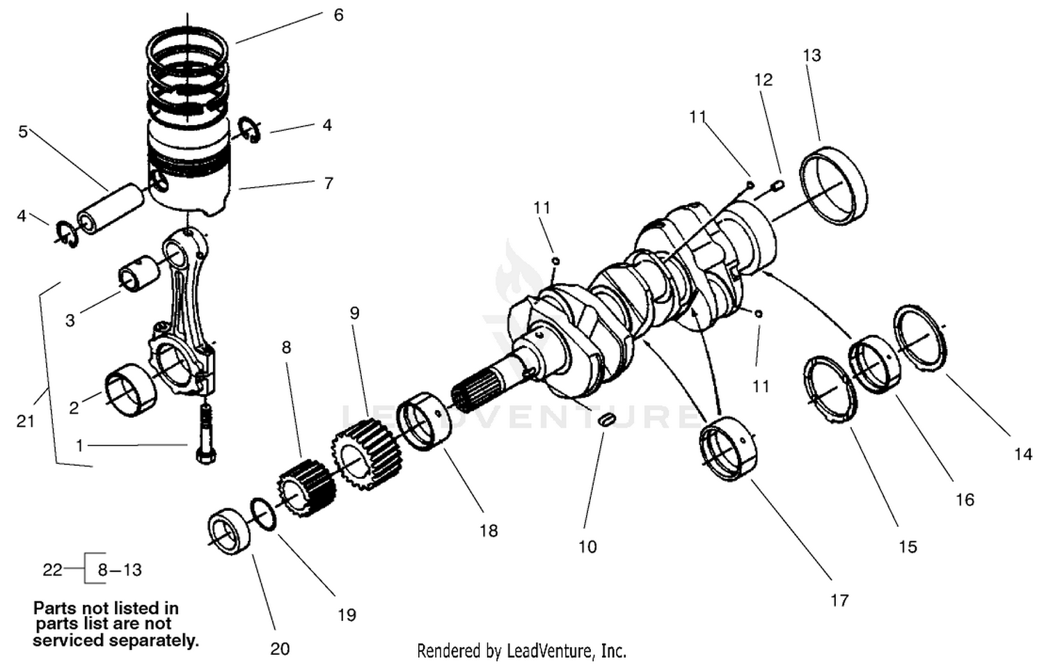 Piston And Crankshaft Assembly
