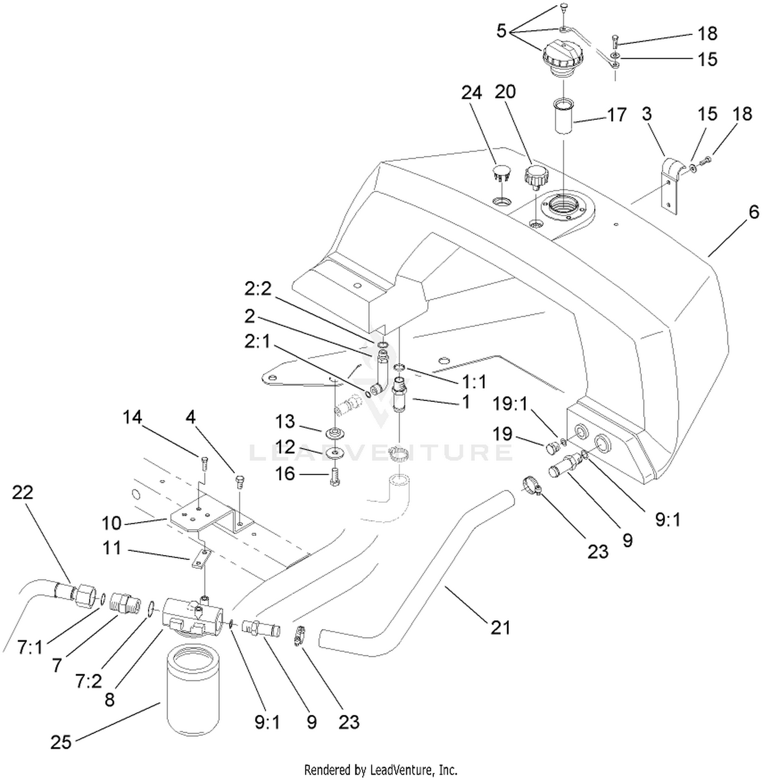 Hydraulic Tank and Filter Assembly