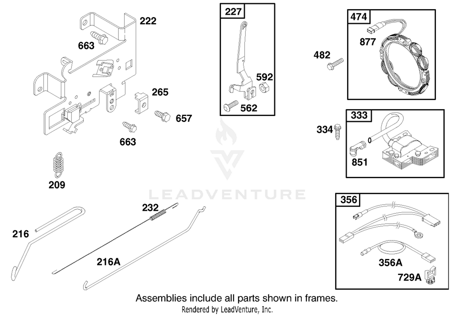 Engine Briggs  Stratton Model 28n777-1174-E1 6