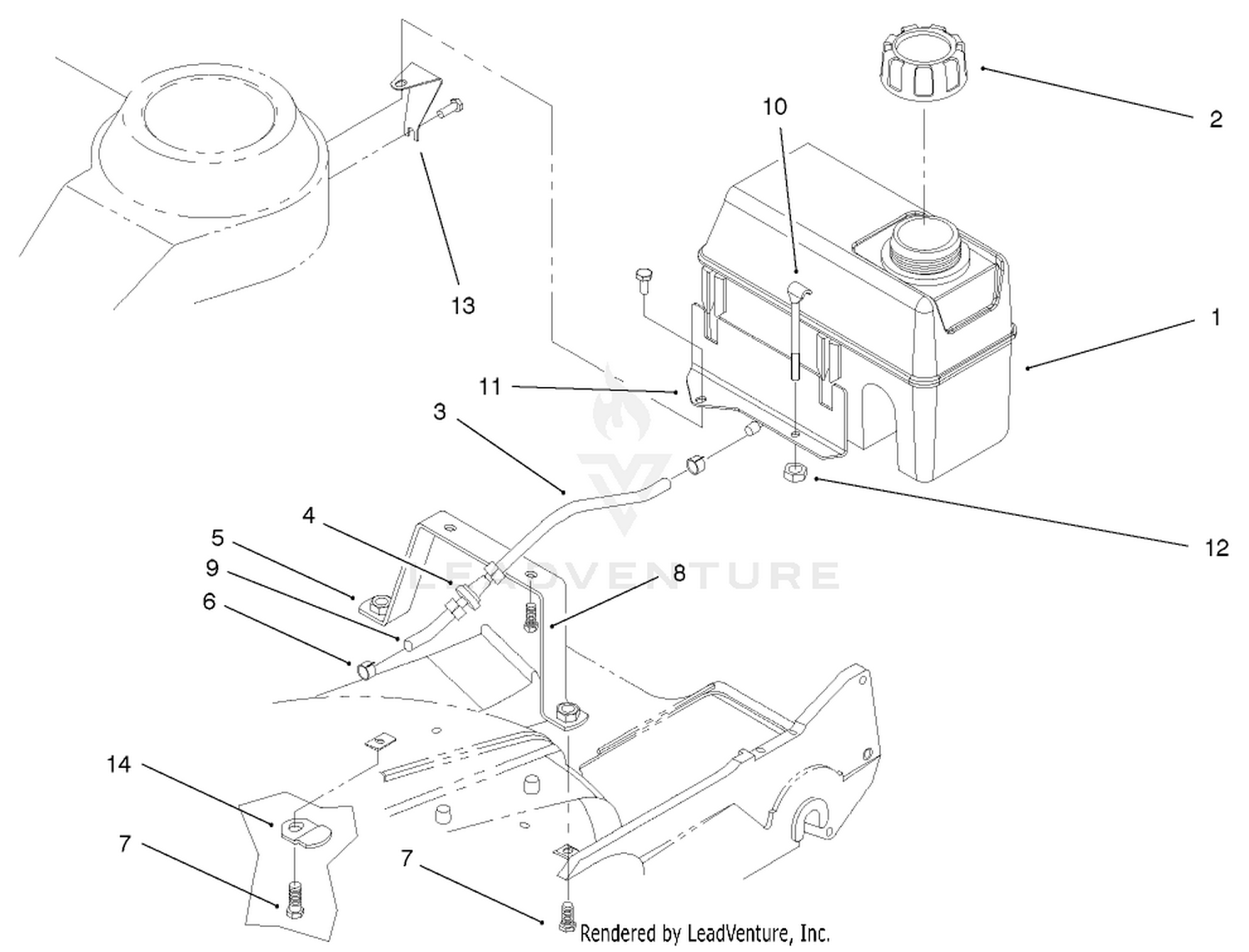 Fuel Tank And Bracket Assembly