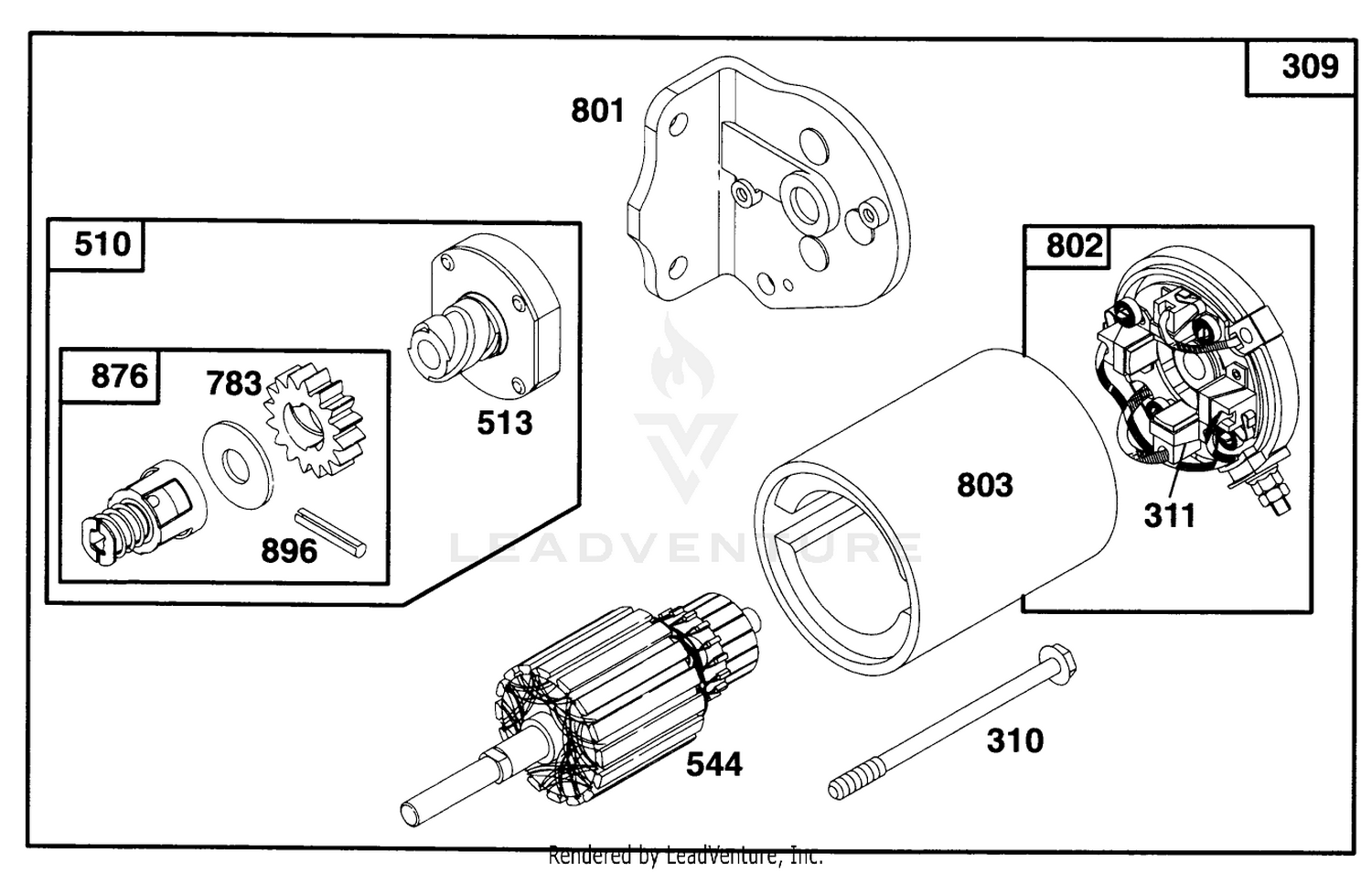 Engine Briggs  Stratton Model 28b707-0126-01 8