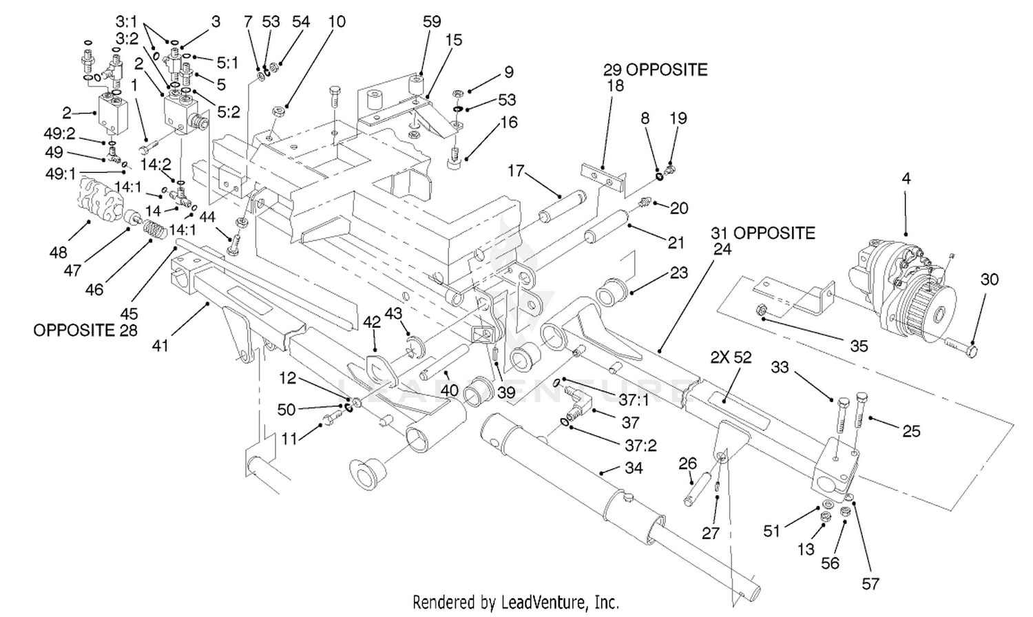 No. 1, 4 And 5 Lift Arms Assembly
