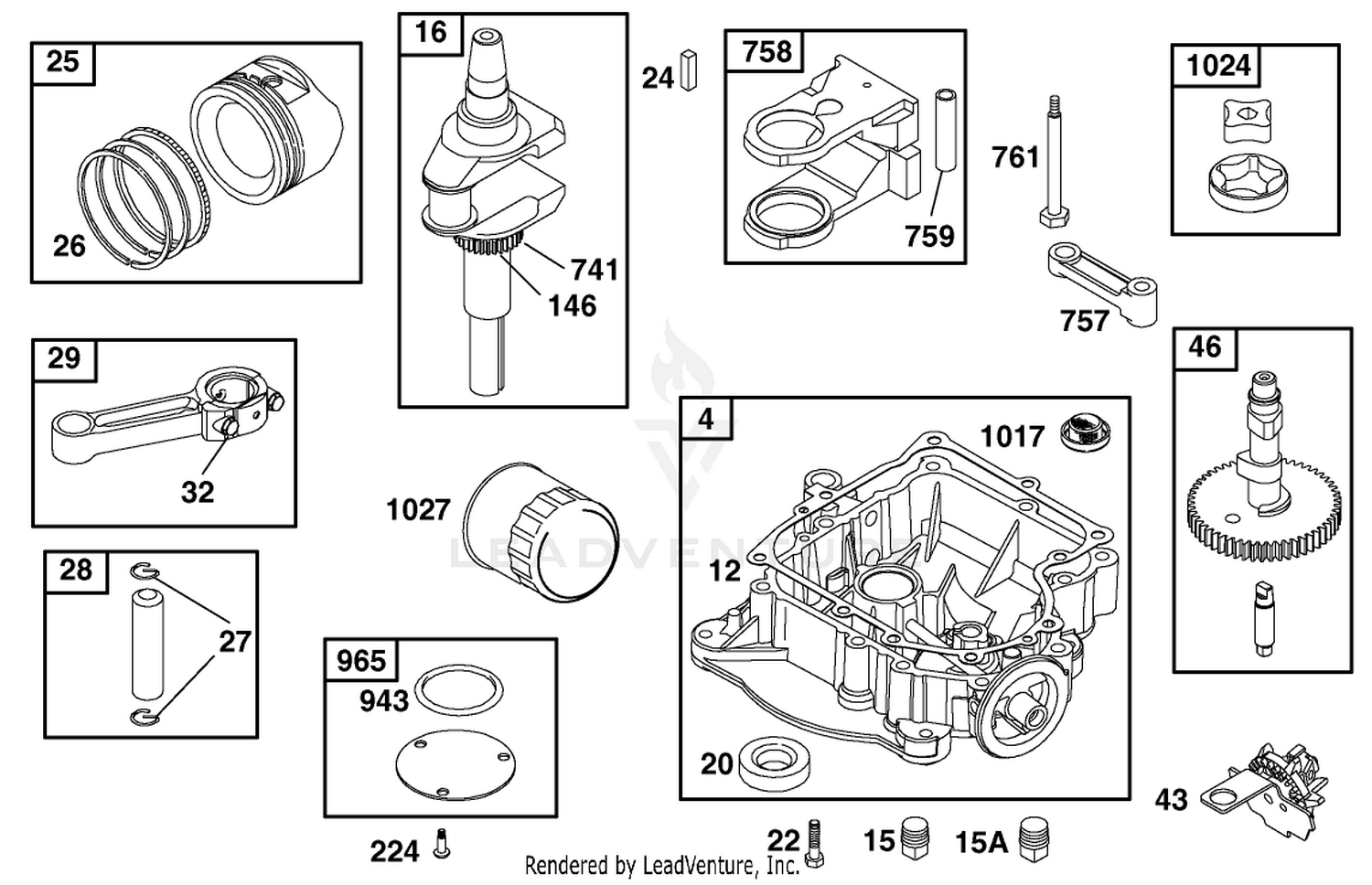 Engine Briggs  Stratton Model 28q777-0690-E1 3