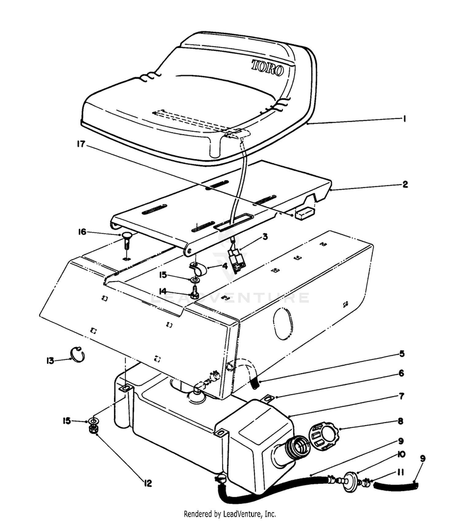 Seat  Gas Tank Assembly