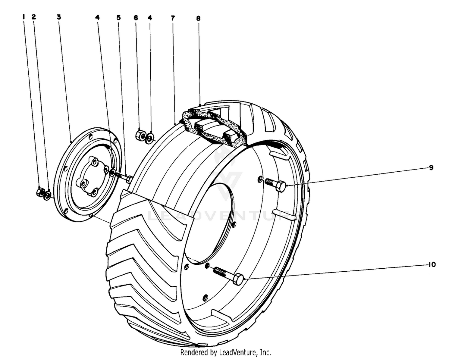 16" Semi-Pneumatic Wheel Kit No. 01304 (optional)
