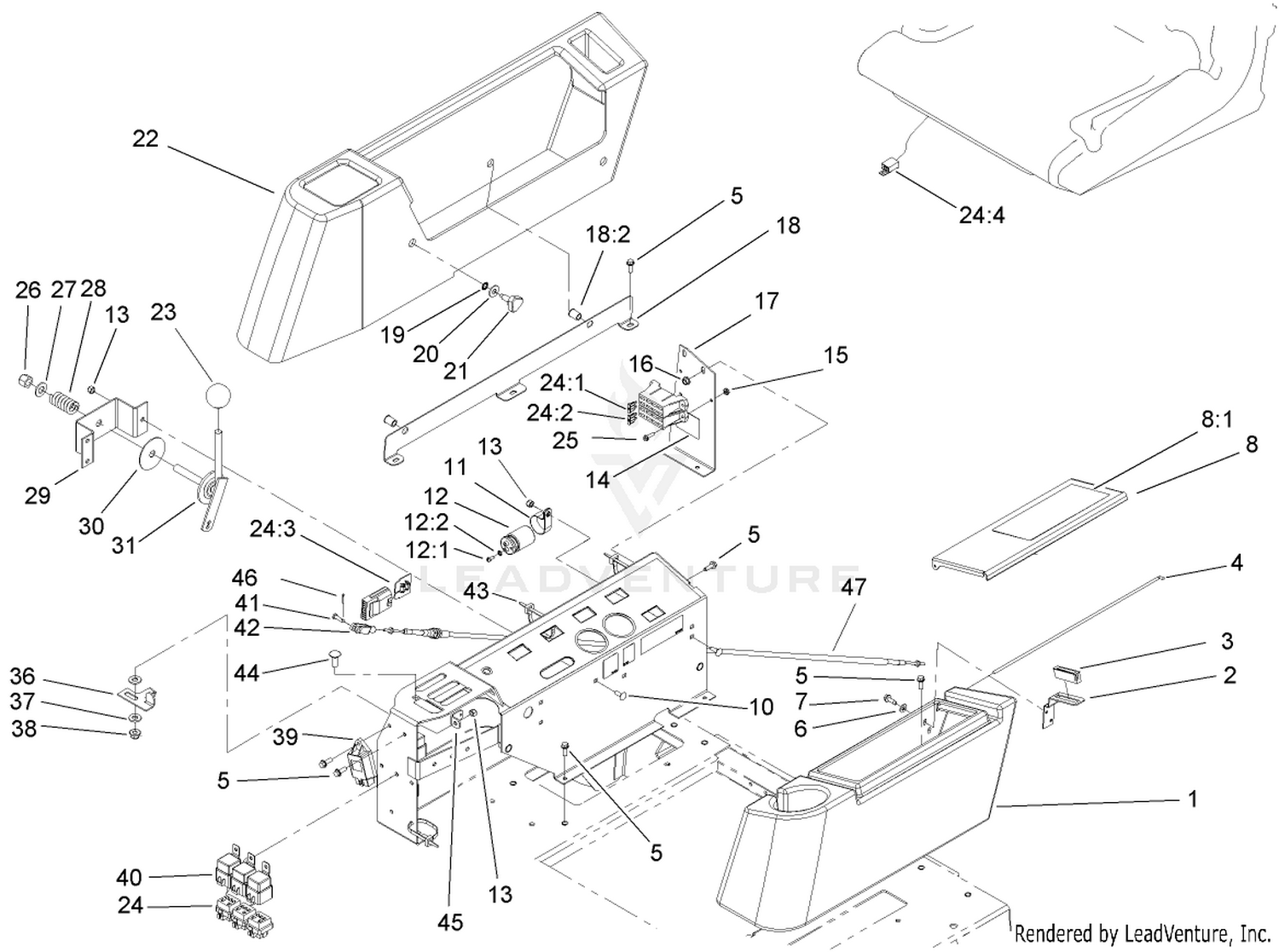 Control Console and Tool Box Assembly