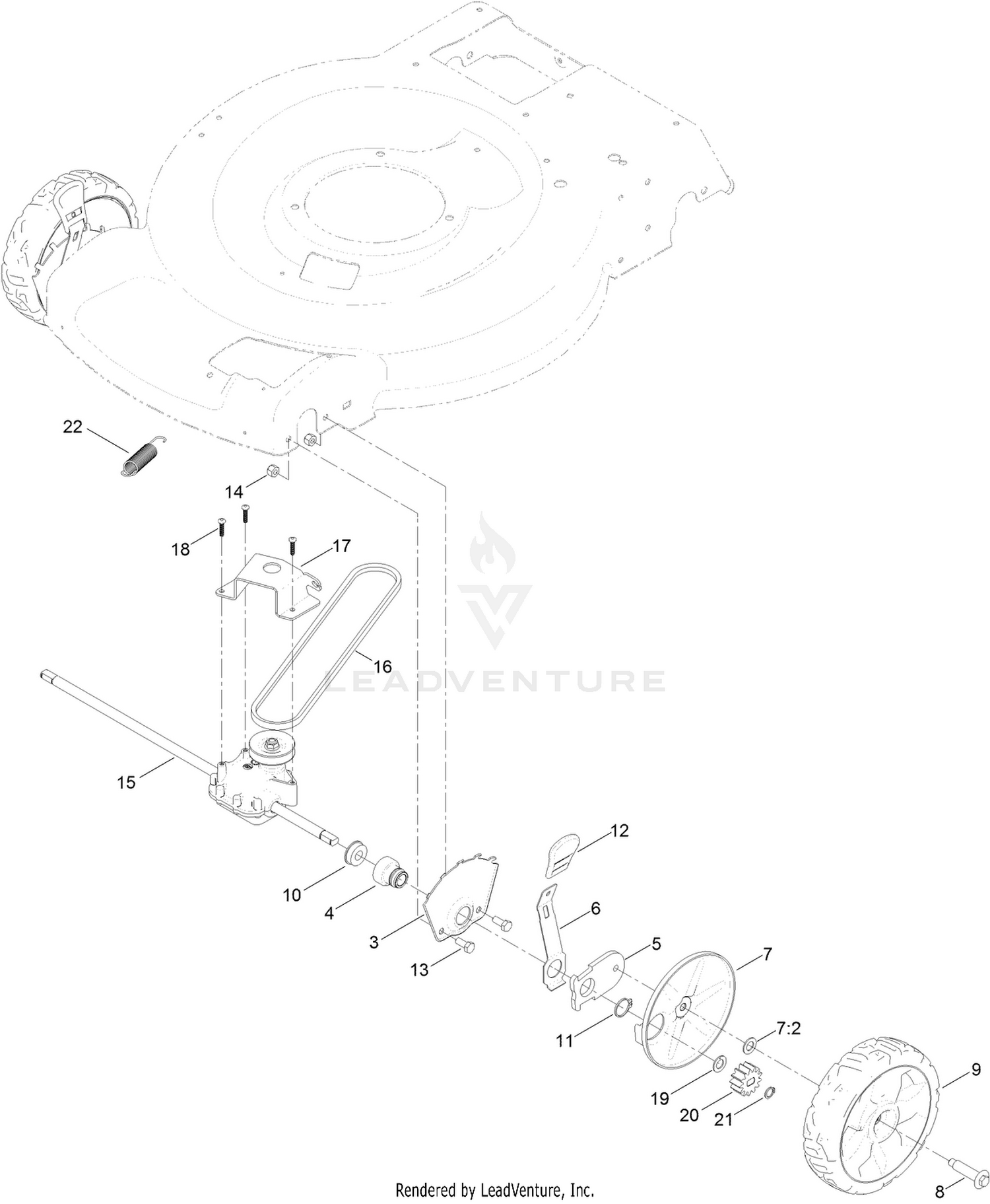 Transmission and Front Wheel Drive Assembly