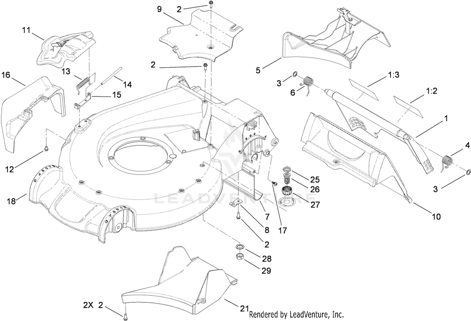 Deck Housing and Rear Door Assembly