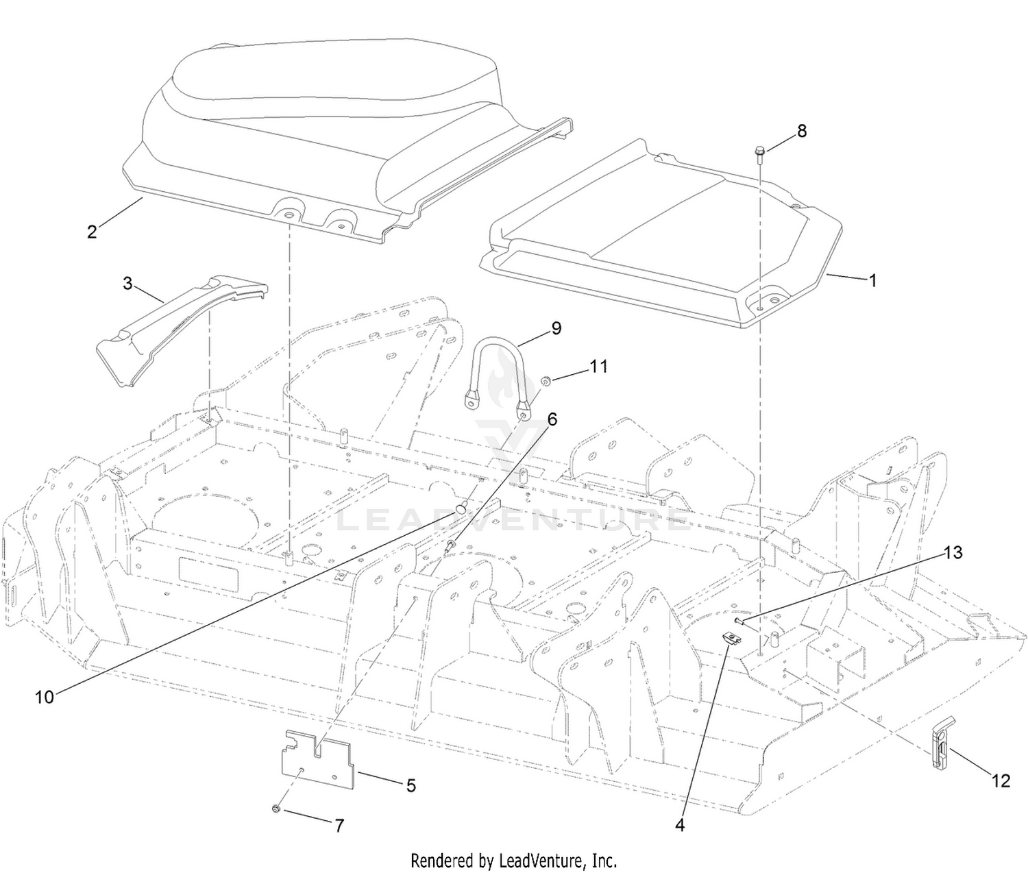 Right Hand Deck Belt Cover Assembly