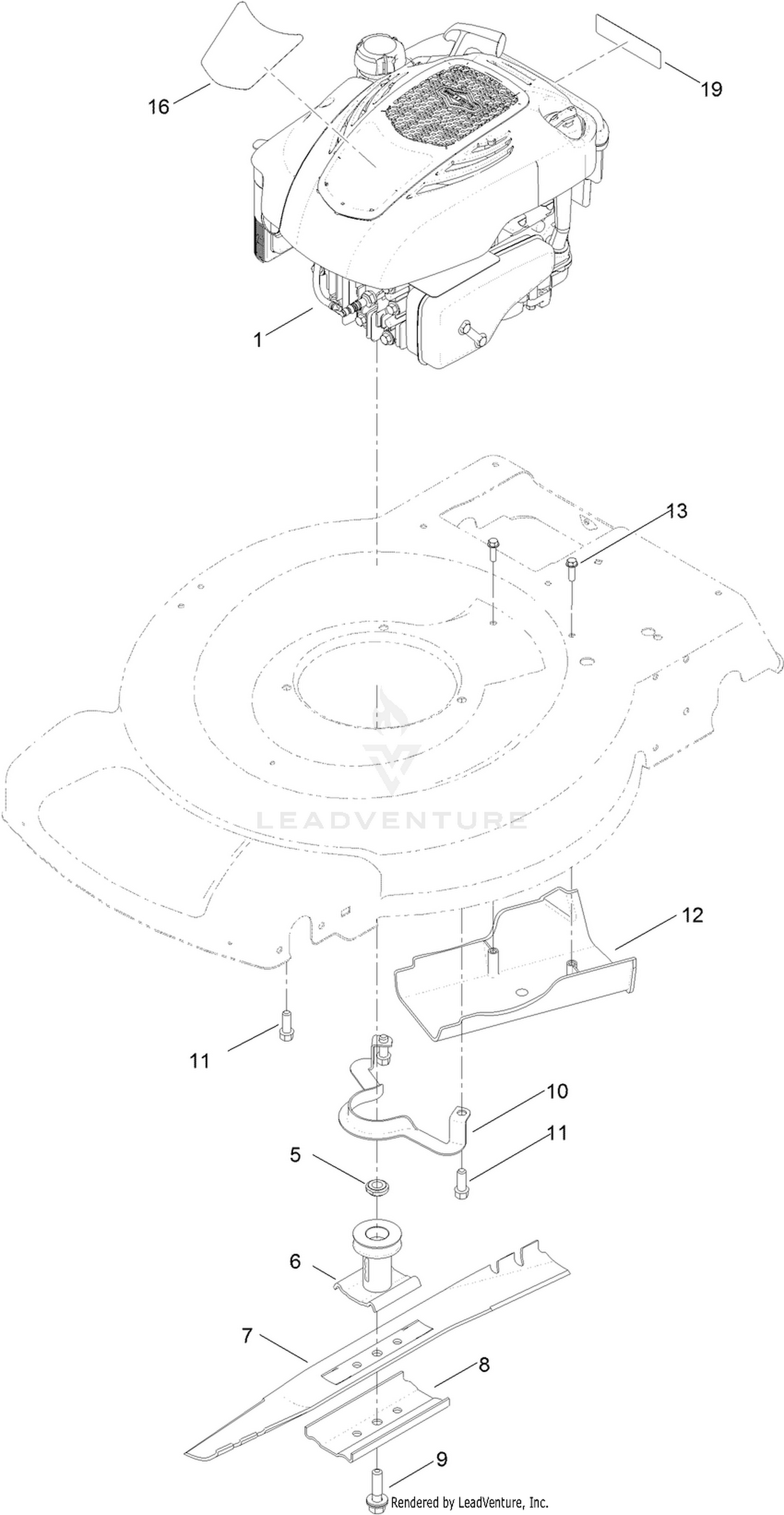 Engine and Blade Assembly