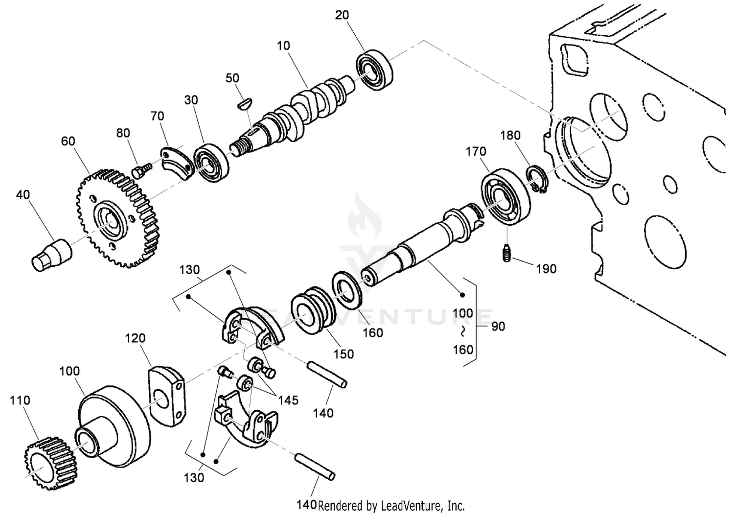 Fuel Camshaft and Governor Shaft Assembly