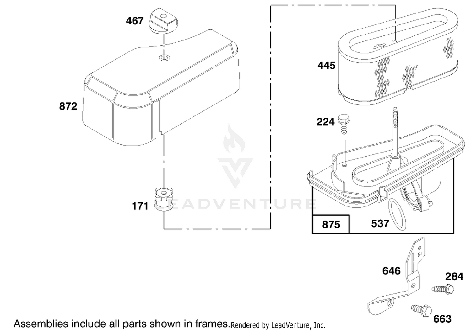 Engine Briggs  Stratton Model 282707-0119-01 4