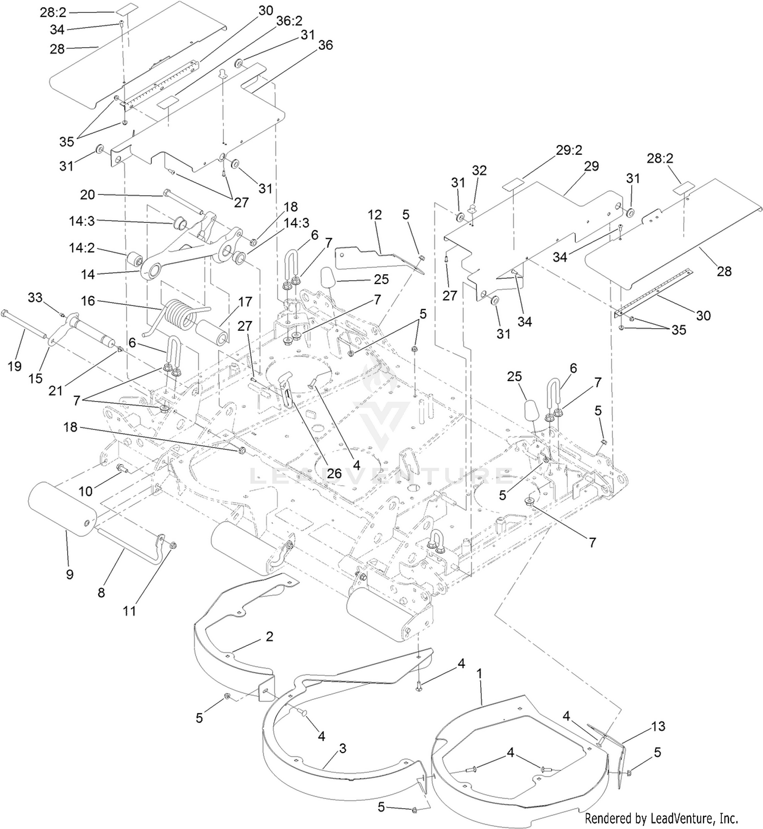 Center Deck Chamber and Cover Assembly