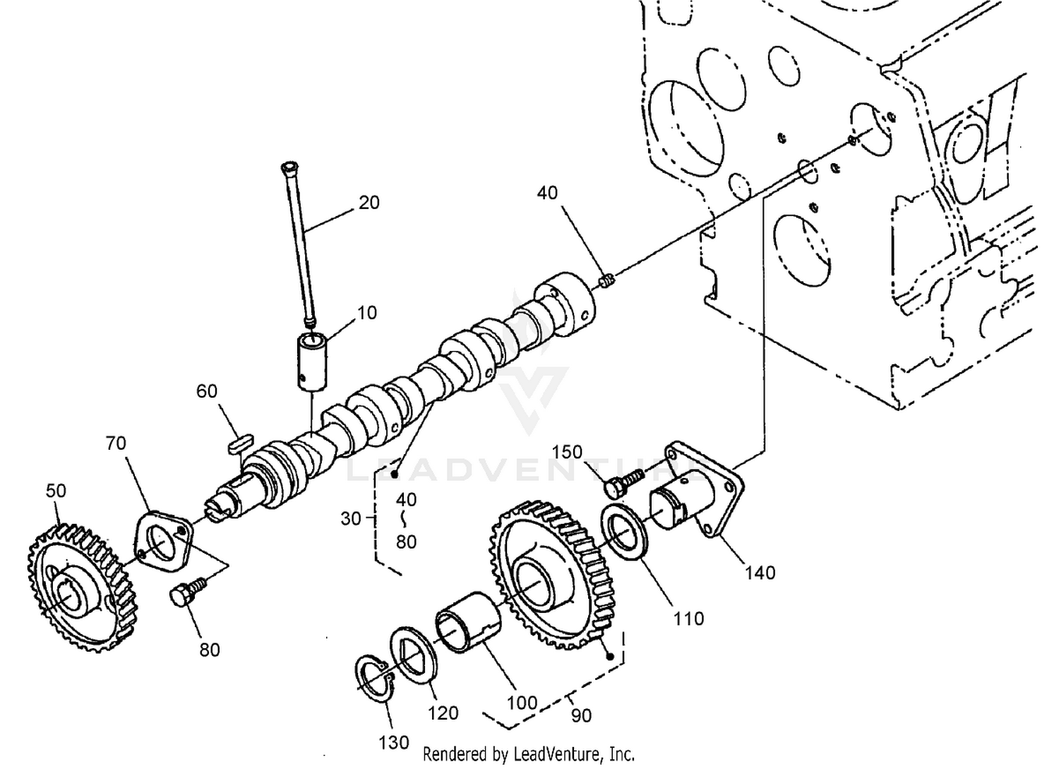 Camshaft and Idle Gear Shaft Assembly