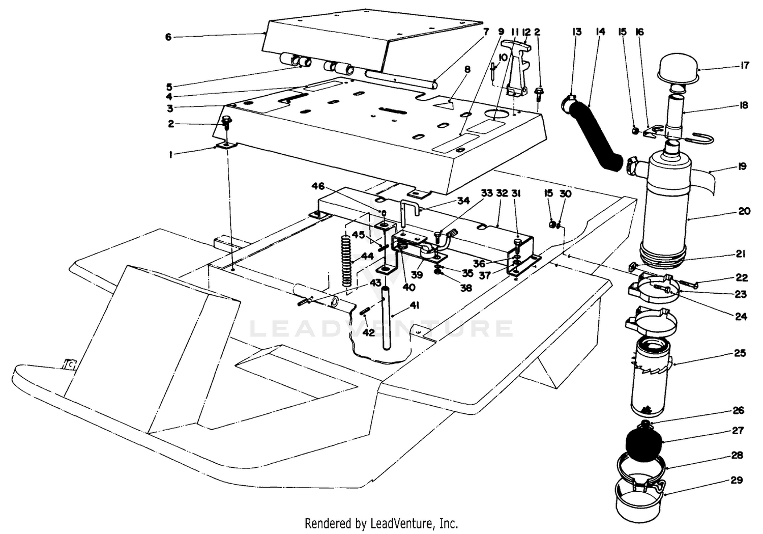 Seat Mount And Air Cleaner Assembly