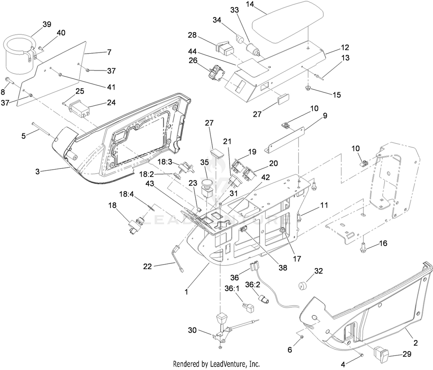 Console and Control Arm Assembly
