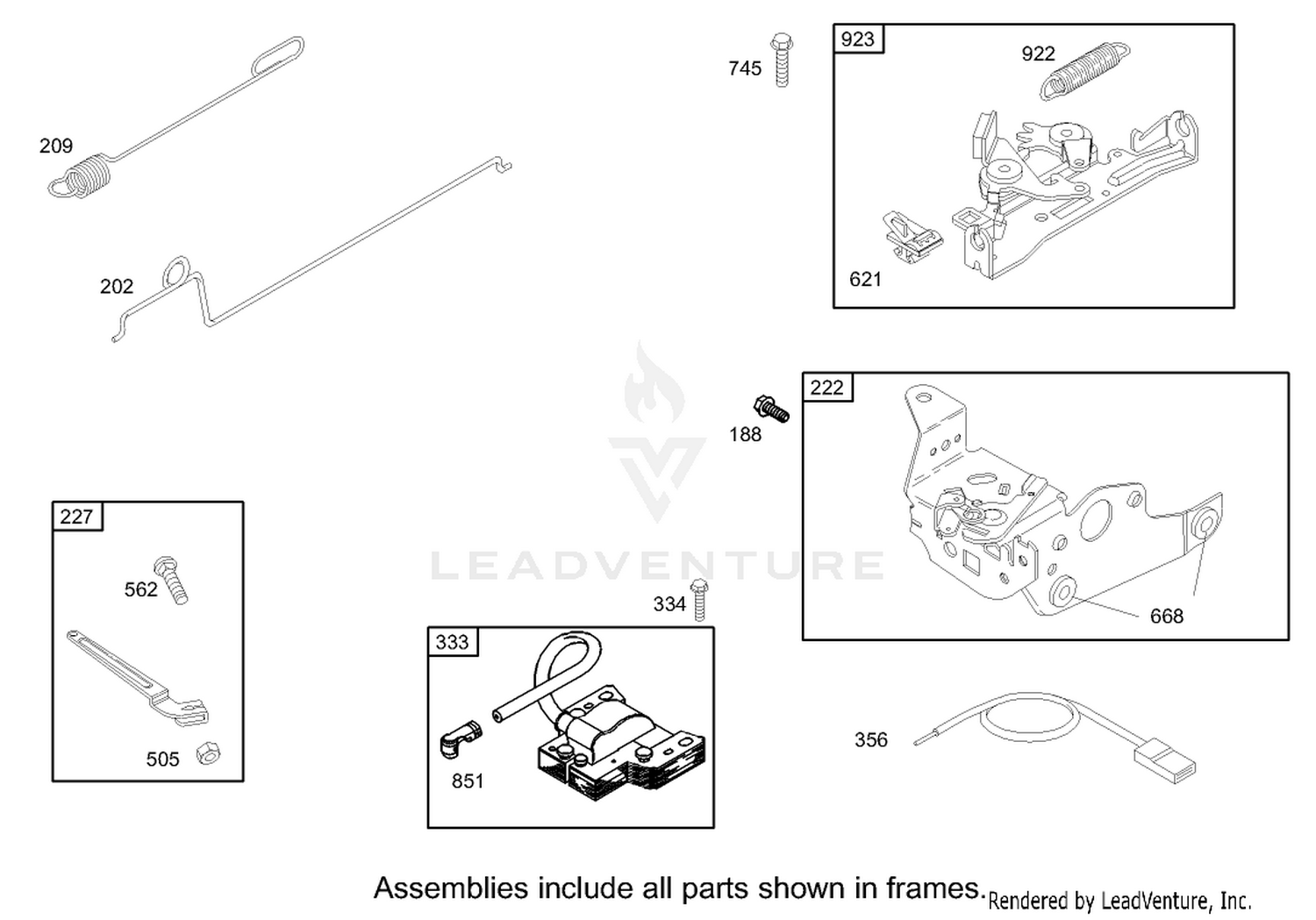 Governor Assembly Engine Briggs and Stratton Model 123K02-0114-E1