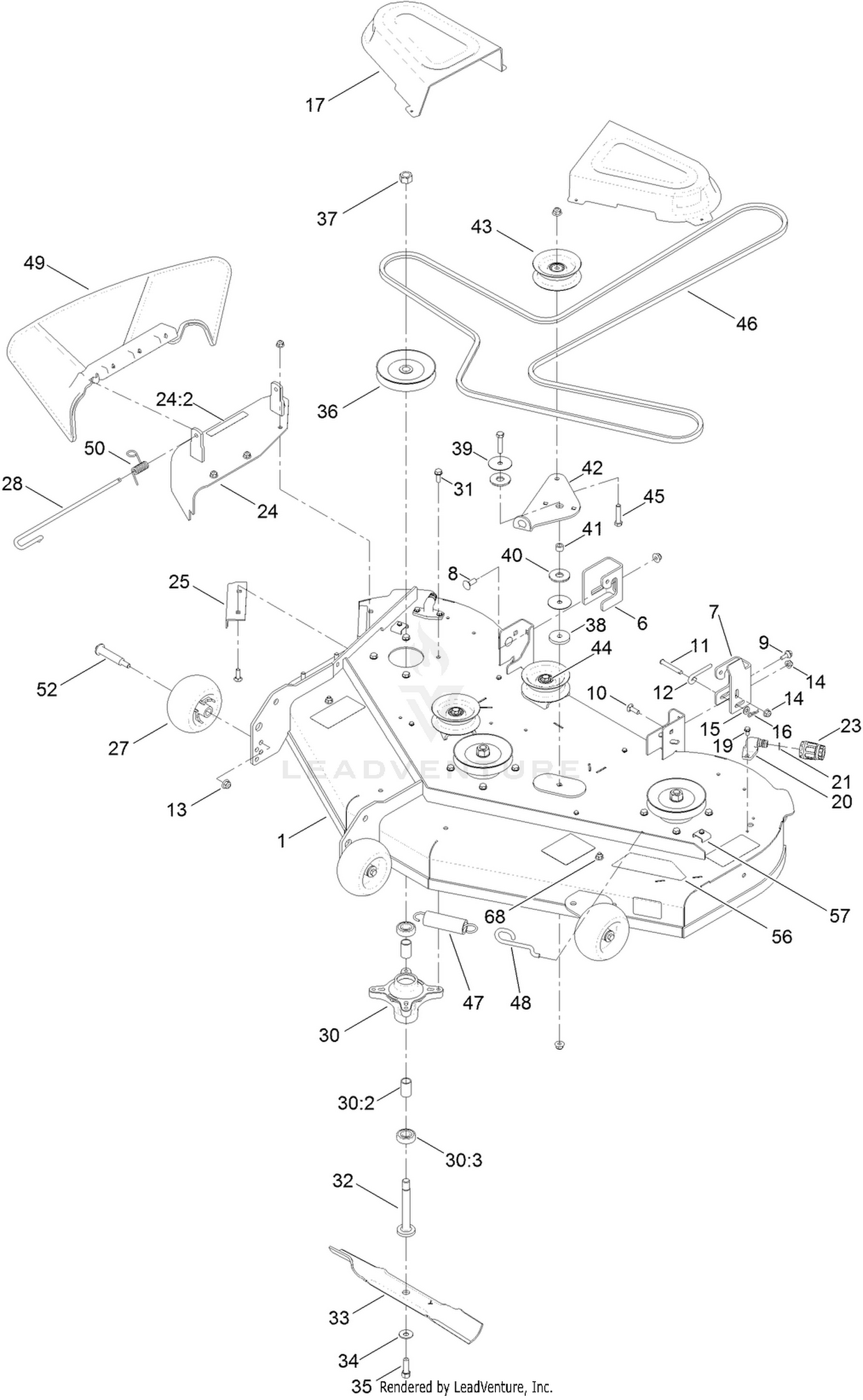 50 Inch Deck Assembly